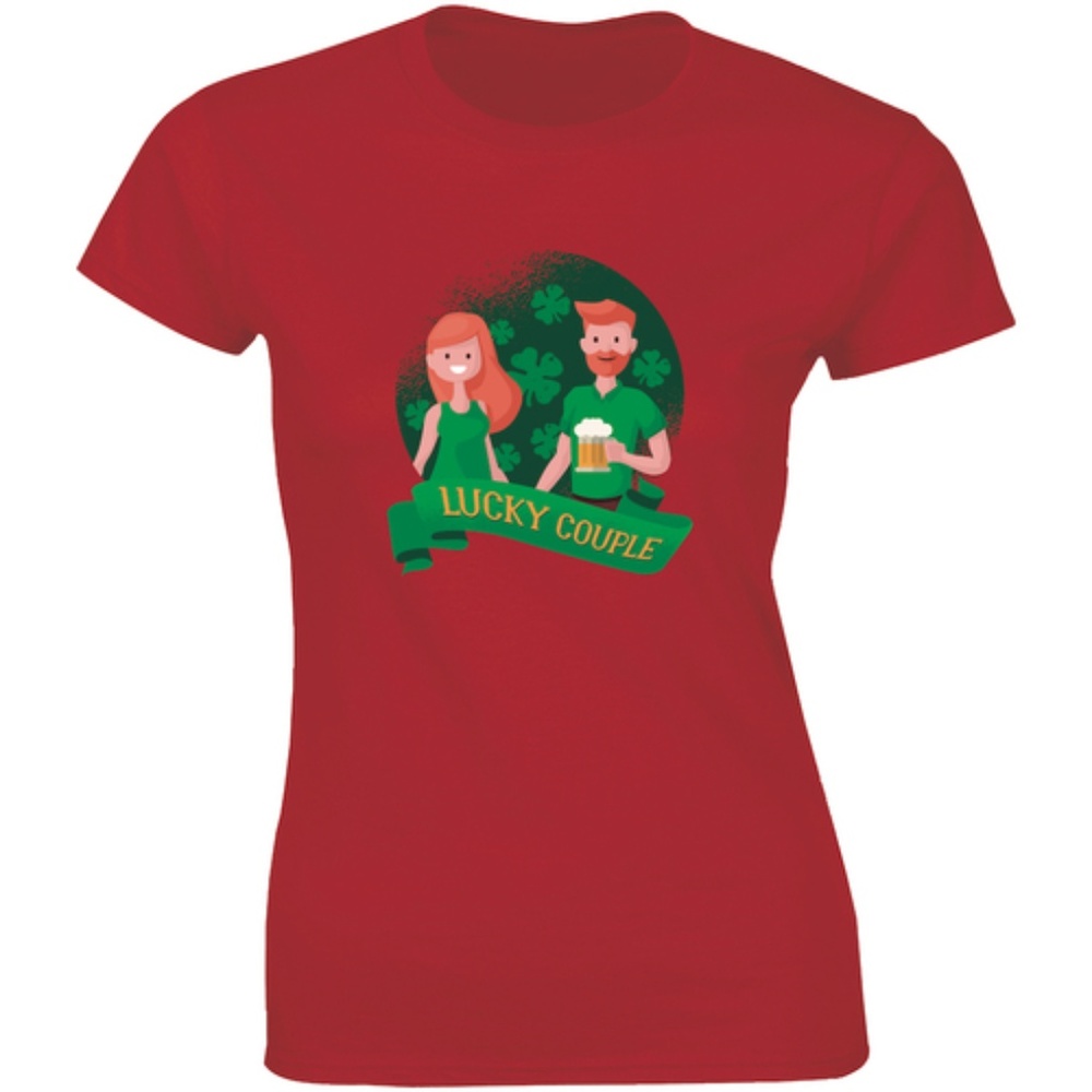 Lucky Couple having A Beer And Celebrating T-shirt